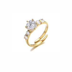 Golden Zirconia Ring